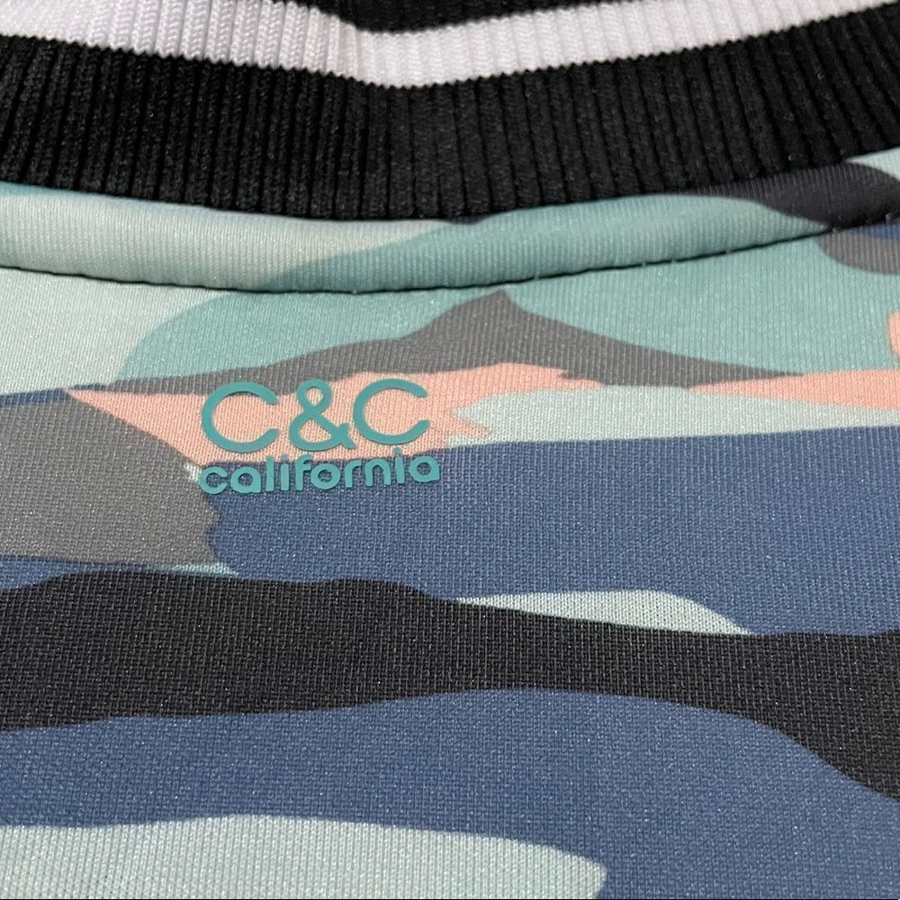 C&C CALIFORNIA Pastel Camouflage Zip Scuba Jacket Size XS - Picture 4 of 8
